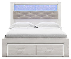 Altyra White Queen Panel Storage Bed, Dresser, Mirror and 2 Nightstands - Ornate Home