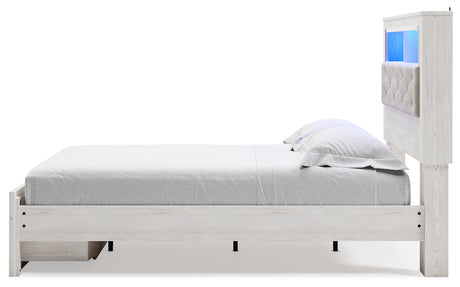 Altyra White Queen Panel Storage Bed, Dresser, Mirror and 2 Nightstands - Ornate Home