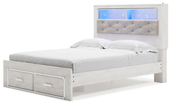 Altyra White Queen Panel Storage Bed, Dresser, Mirror and 2 Nightstands - Ornate Home