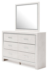 Altyra White Queen Panel Storage Bedroom Set with Dresser, Mirror and Nightstand - Ornate Home