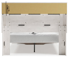 Altyra White Queen Panel Storage Bedroom Set with Dresser, Mirror and Nightstand - Ornate Home