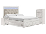 Altyra White Queen Storage Bedroom Set with Chest and Nightstand - Ornate Home