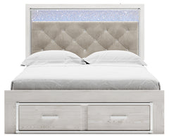 Altyra White Queen Storage Bedroom Set with Chest and Nightstand - Ornate Home