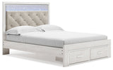Altyra White Queen Storage Bedroom Set with Dresser, Mirror, Chest and Nightstand - Ornate Home