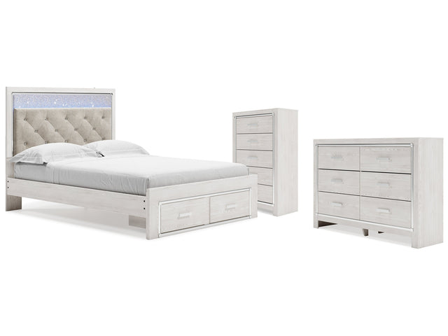 Altyra White Queen Storage Bedroom Set with Dresser and Chest - Ornate Home