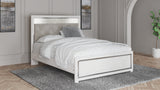 Altyra White Queen Upholstered Panel Bed, Dresser and Mirror (Online Special Price) - Ornate Home