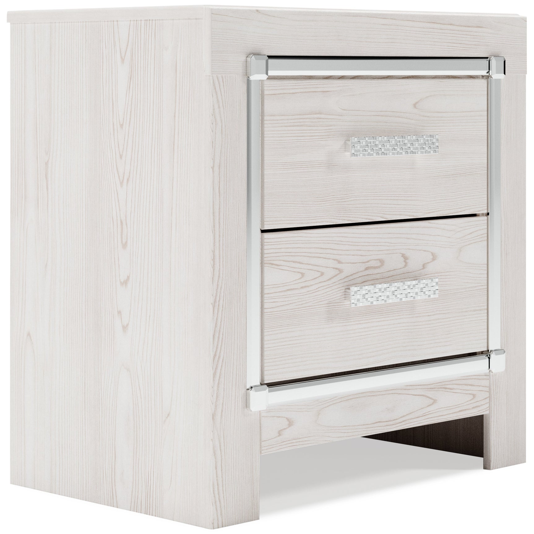 Altyra White Queen Upholstered Panel Bedroom Set with Dresser, Mirror, Chest and 2 Nightstands (Online Special Price) - Ornate Home