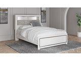 Altyra White Queen Upholstered Panel Bookcase Headboard - Ornate Home