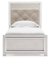 Altyra White Twin Panel Bedroom Set with Dresser, Mirror and Nightstand - Ornate Home