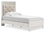 Altyra White Twin Panel Bedroom Set with Dresser, Mirror and Nightstand - Ornate Home