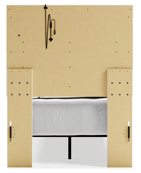 Altyra White Twin Panel Bedroom Set with Dresser, Mirror and Nightstand - Ornate Home