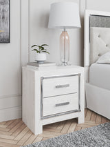 Altyra White Twin Panel Bedroom Set with Dresser, Mirror and Nightstand - Ornate Home