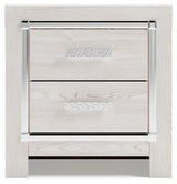 Altyra White Twin Upholstered Panel Bed and 2 Nightstands (Online Special Price) - Ornate Home