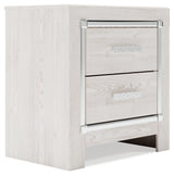 Altyra White Twin Upholstered Panel Bed and 2 Nightstands (Online Special Price) - Ornate Home