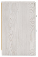 Altyra White Twin Upholstered Panel Bed and 2 Nightstands (Online Special Price) - Ornate Home
