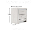 Altyra White Twin Upholstered Panel Bed and 2 Nightstands (Online Special Price) - Ornate Home