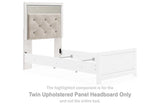 Altyra White Twin Upholstered Panel Headboard - Ornate Home