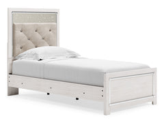 Altyra White Twin Upholstered Panel Headboard - Ornate Home