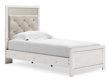 Altyra White Twin Upholstered Panel Headboard - Ornate Home