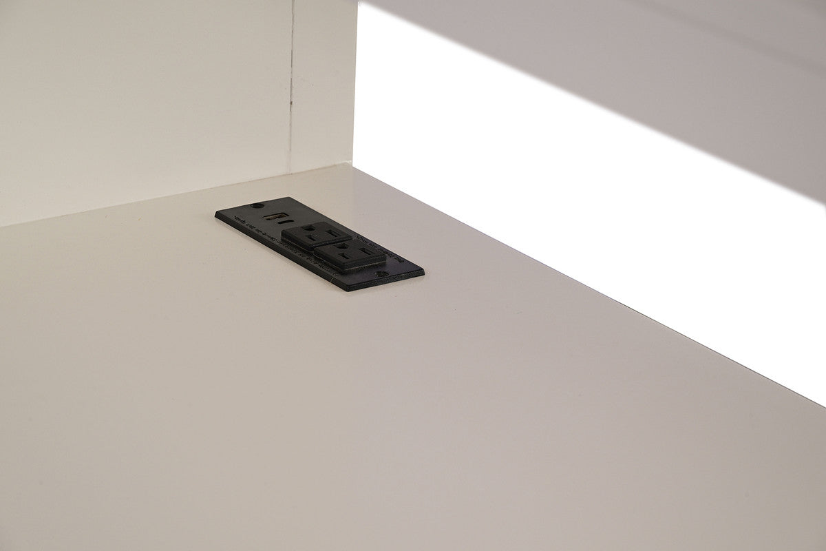 Aludra White Loft Bed w/ Full Bed - Ornate Home