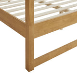 Alva Oak King Wood Canopy Platform Bed - Ornate Home