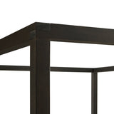 Alva Smoked Oak Queen Wood Canopy Platform Bed - Ornate Home
