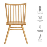 Alvar Ash Spindle Back Dining Side Chairs (Set of 2) - Ornate Home