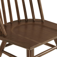 Alvar Walnut Spindle Back Dining Side Chairs (Set of 2) - Ornate Home
