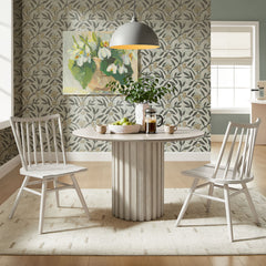 Alvar White Wash Spindle Back Dining Side Chairs (Set of 2) - Ornate Home