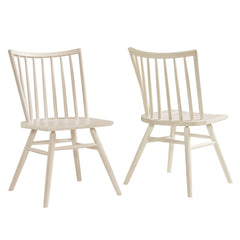 Alvar White Wash Spindle Back Dining Side Chairs (Set of 2) - Ornate Home