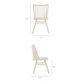 Alvar White Wash Spindle Back Dining Side Chairs (Set of 2) - Ornate Home