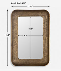 Alvaro Antique Brass Mirror - Ornate Home