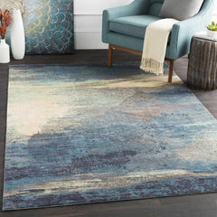Alvaton Abstract Blue Rug - Ornate Home