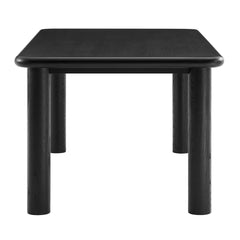 Alvia Black 72" Rectangular Oak Wood Dining Table - Ornate Home