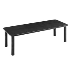 Alvia Black 86"-105" Extendable Rectangular Oak Wood Dining Table - Ornate Home