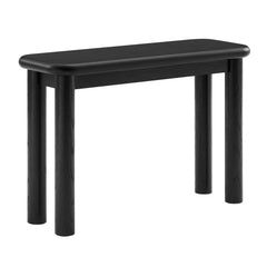 Alvia Black Oak Wood Console Table - Ornate Home