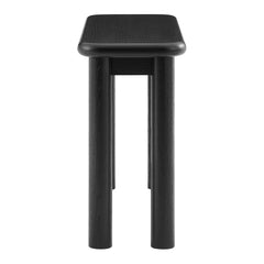 Alvia Black Oak Wood Console Table - Ornate Home