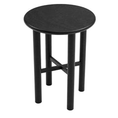 Alvia Black Round 30" Oak Wood Bar Table - Ornate Home