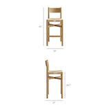 Alvia Weathered 5-Piece Rectangular Oak Wood Bar Table With Bar Stools Set - Ornate Home
