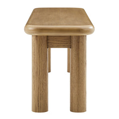Alvia Weathered 58" Oak Wood Bench - Ornate Home