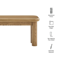 Alvia Weathered 58" Oak Wood Bench - Ornate Home