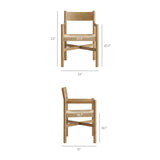 Alvia Weathered 6-Piece Oak Wood Dining Table and Seating Set - Ornate Home