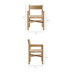Alvia Weathered 6-Piece Oak Wood Dining Table and Seating Set - Ornate Home