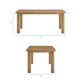 Alvia Weathered 6-Piece Oak Wood Dining Table and Seating Set - Ornate Home