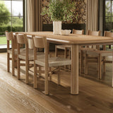 Alvia Weathered 7-Piece Oak Wood Extendable Dining Table and Chairs Set - Ornate Home