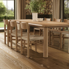 Alvia Weathered 7-Piece Oak Wood Extendable Dining Table and Chairs Set - Ornate Home