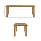 Alvia Weathered 7-Piece Oak Wood Extendable Dining Table and Chairs Set - Ornate Home