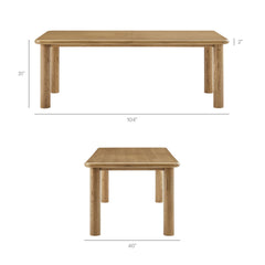 Alvia Weathered 7-Piece Oak Wood Extendable Dining Table and Chairs Set - Ornate Home