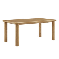 Alvia Weathered 72" Rectangular Oak Wood Dining Table - Ornate Home