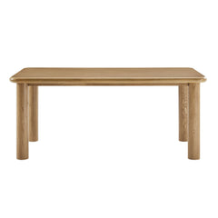 Alvia Weathered 72" Rectangular Oak Wood Dining Table - Ornate Home